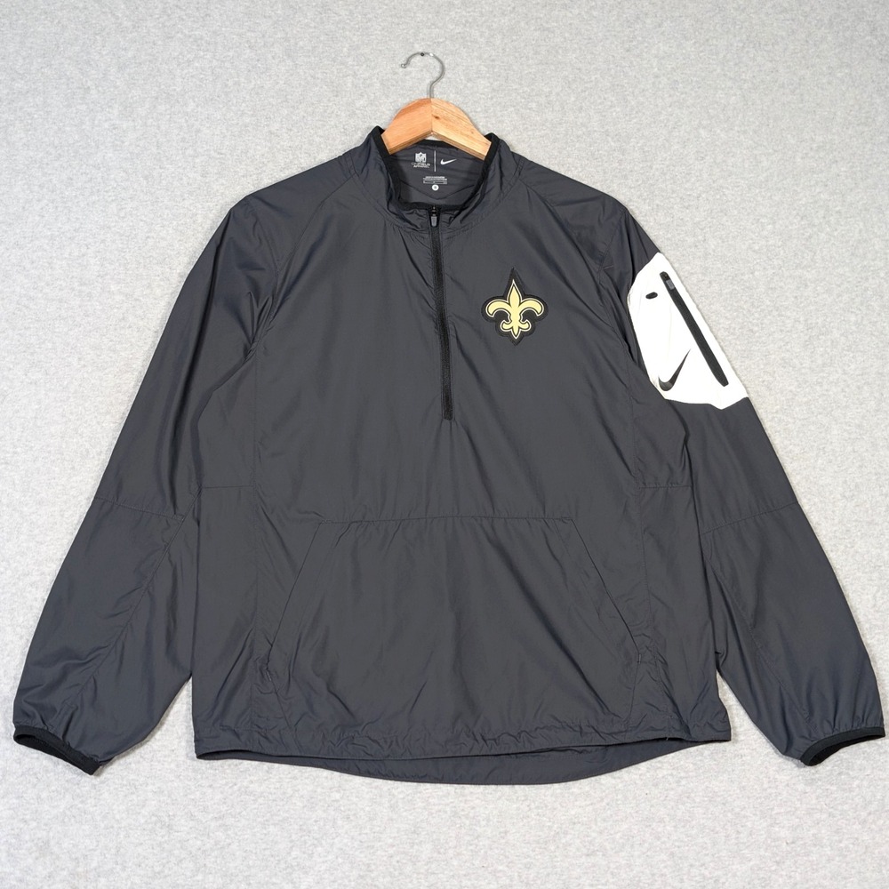 Nike NFL On Field New Orleans Saints Men's Small Jacket Half-Zip Soft Shell